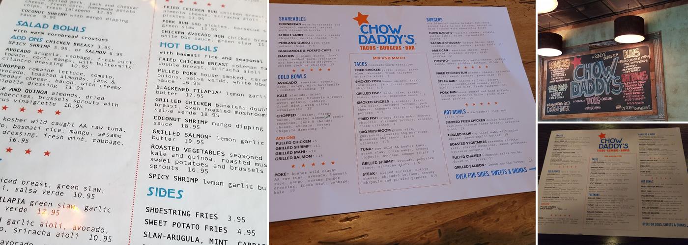 Chow Daddy's Menu