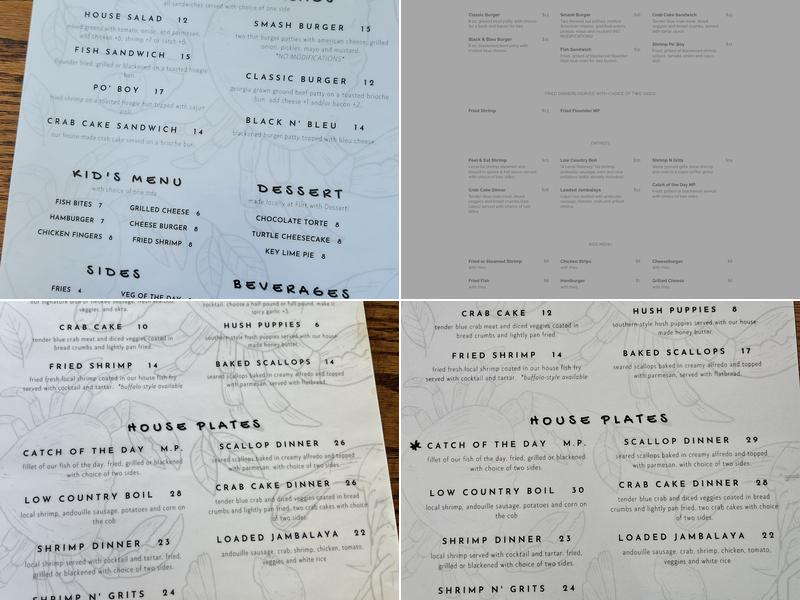 Bubba Gumbo’s Menu