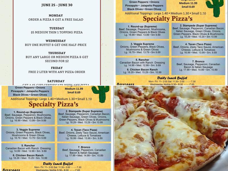 Pizza Corral Menu