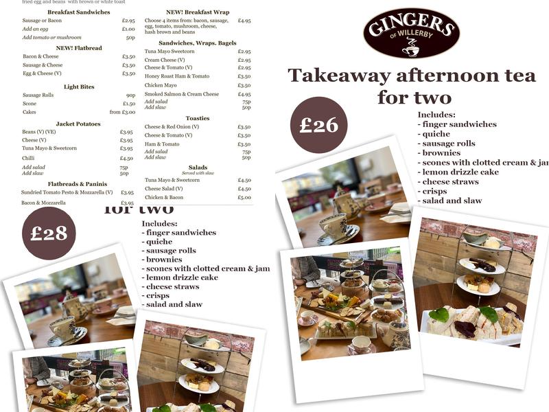 Gingers of Willerby Menu