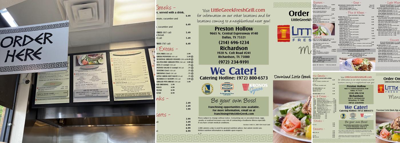 Little Greek Fresh Grill Menu