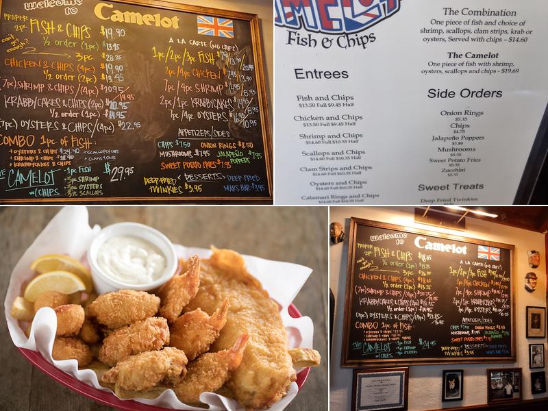Camelot Fish and Chips Menu