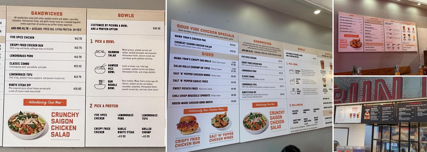 Bun Mee Menu