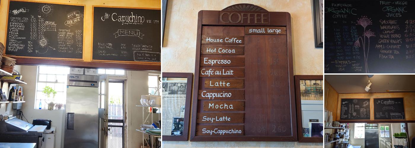 Cafe Capuchino Menu