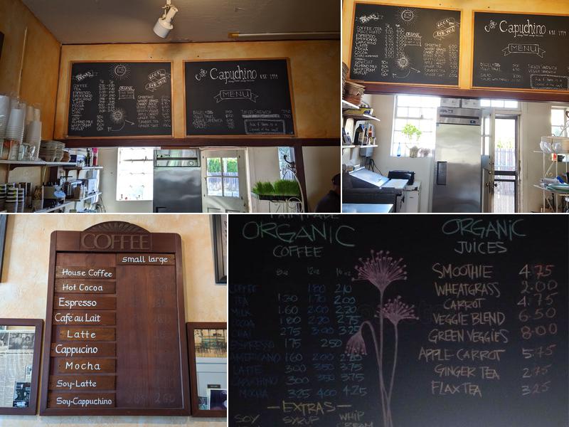 Cafe Capuchino Menu