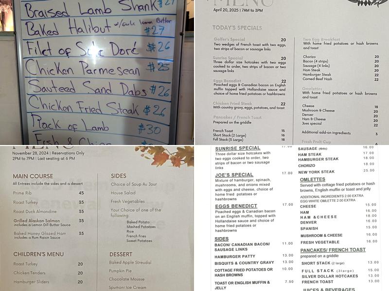 Sharp Park Restaurant Menu