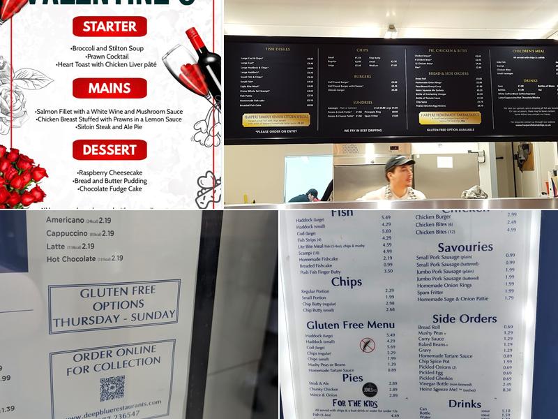 Deep Blue Fish & Chips Menu