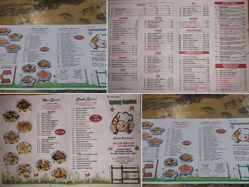 Spring Garden Menu