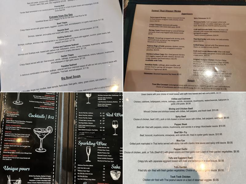 Samui Thai Cuisine Menu