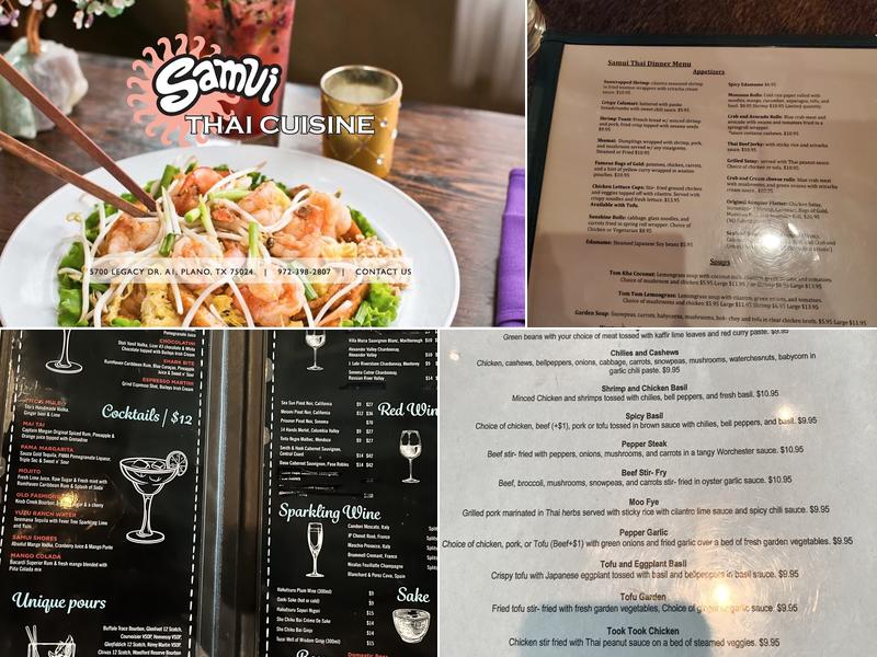 Samui Thai Cuisine Menu