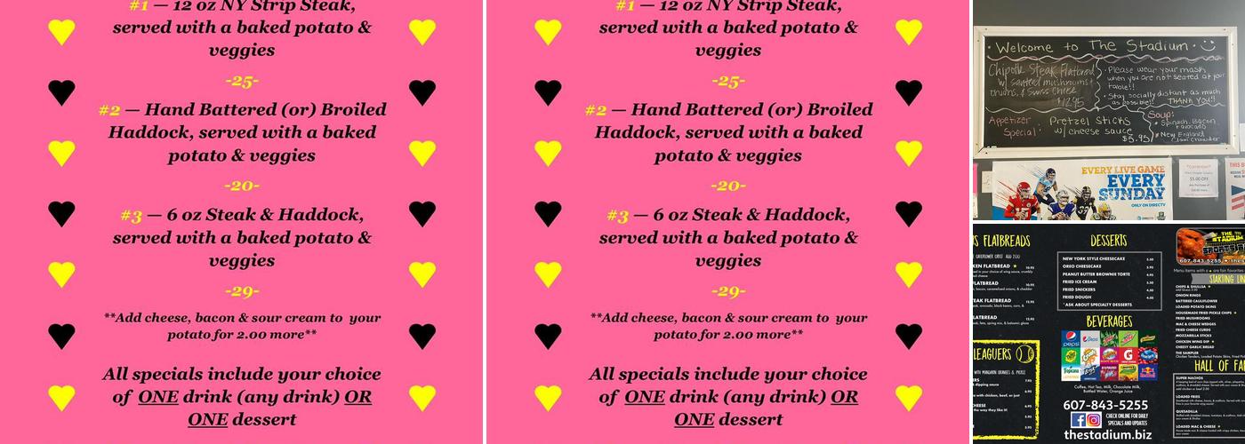 The Stadium Menu