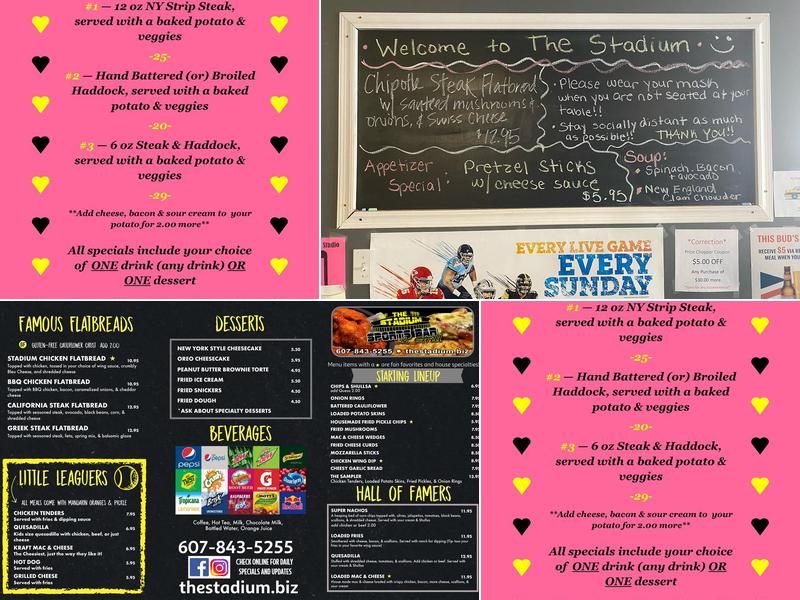 The Stadium Menu