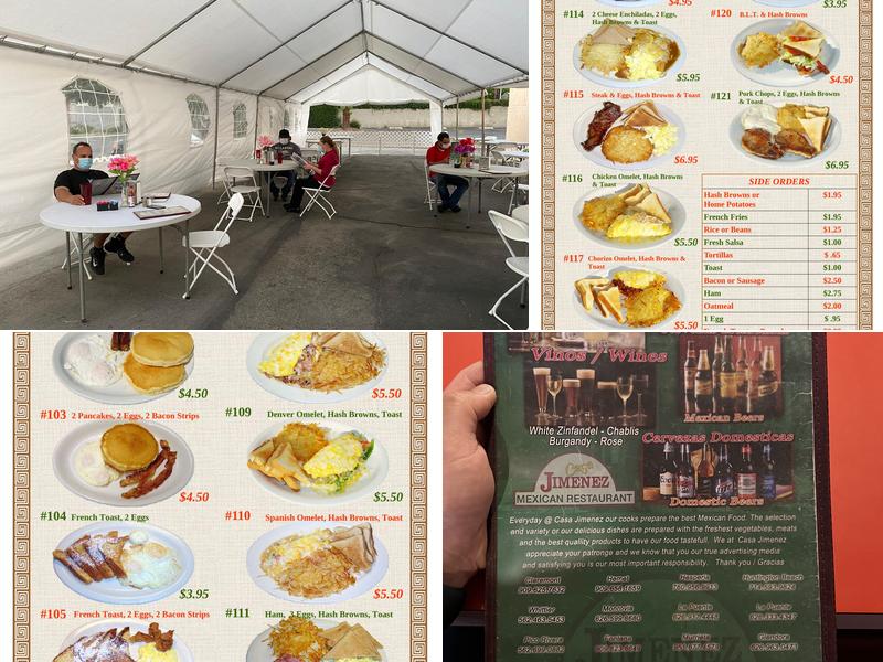 Casa Jimenez Menu
