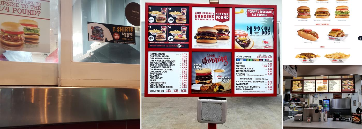 Original Tommy's World Famous Hamburgers Menu