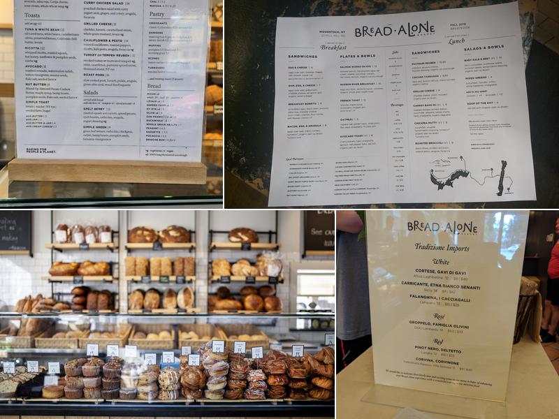 Bread Alone Bakery Menu
