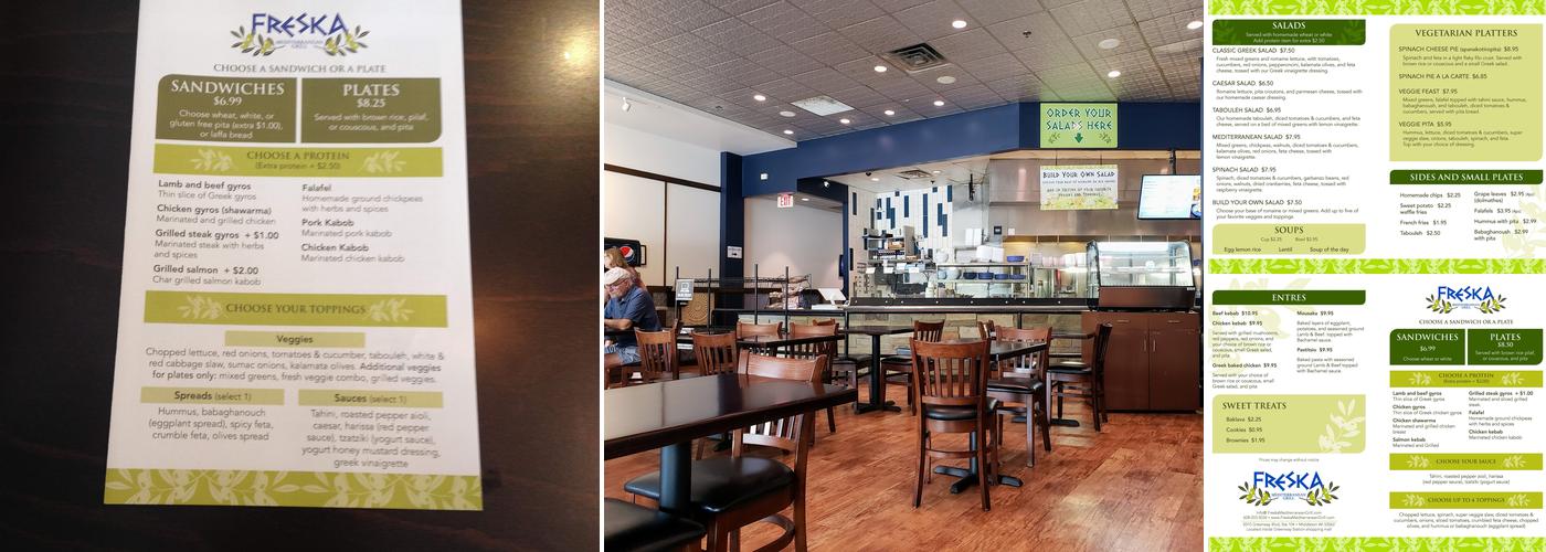 Freska Mediterranean Grill Menu