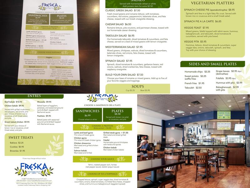 Freska Mediterranean Grill Menu