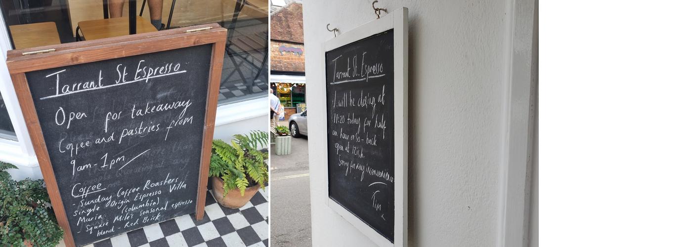 Tarrant Street Espresso Menu