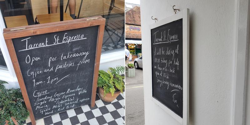 Tarrant Street Espresso Menu