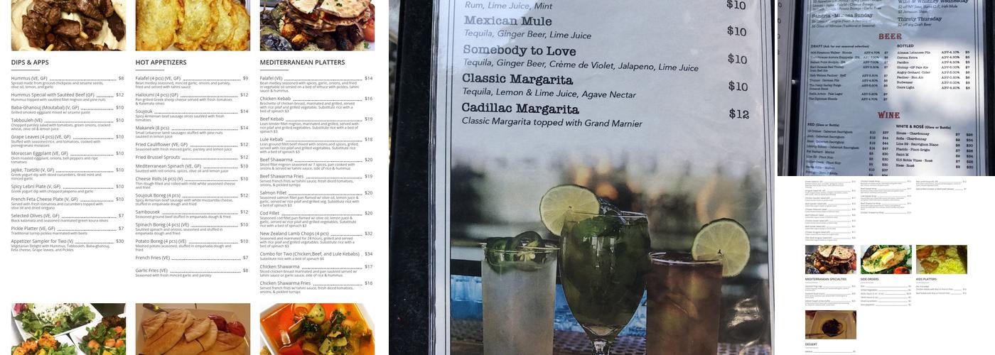 The Diplomat Eatery and Tavern Menu