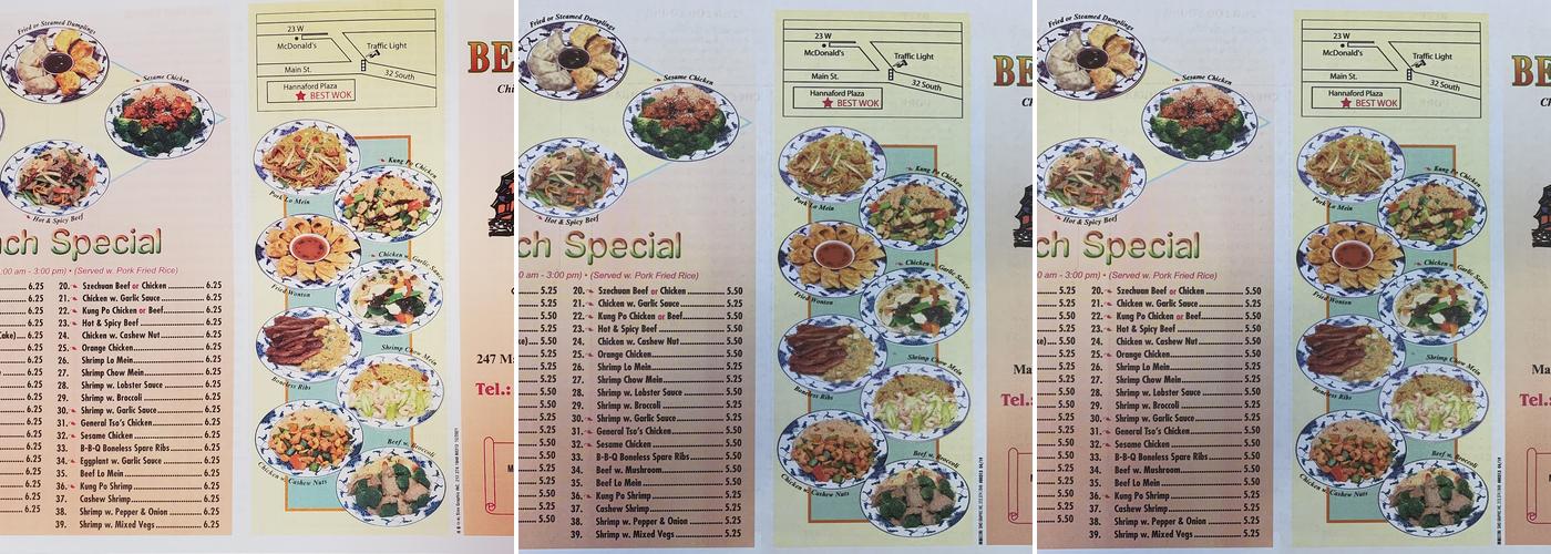Best Wok Menu