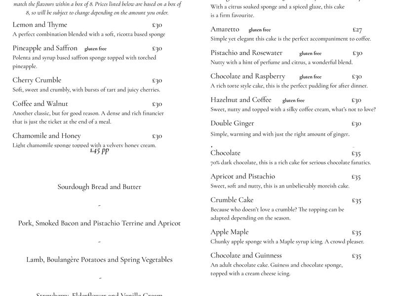 Juniper Menu