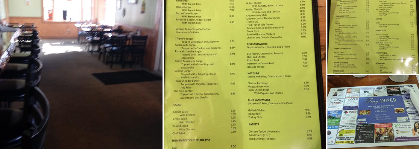 Tiny Diner Menu