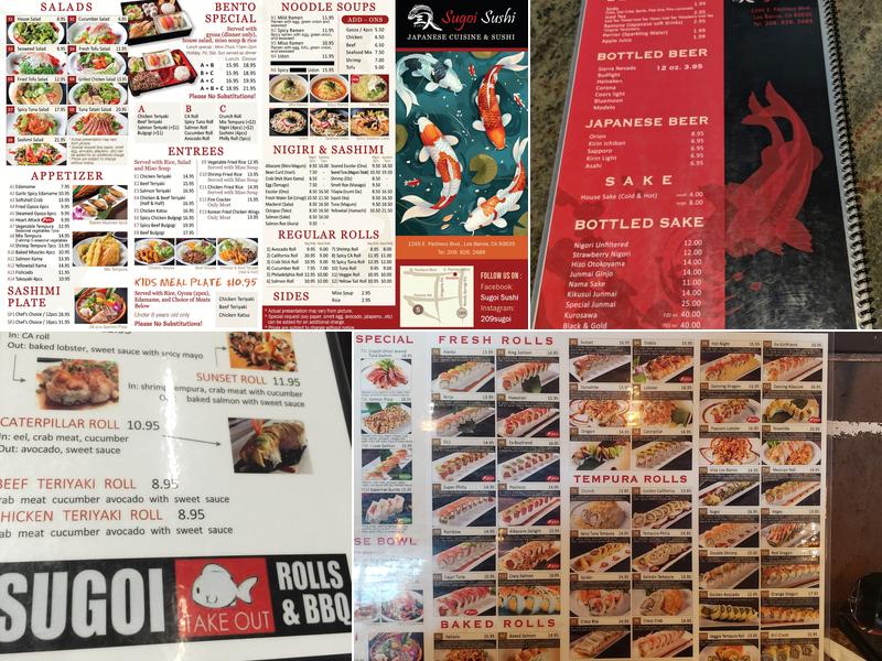 Sugoi Sushi Menu