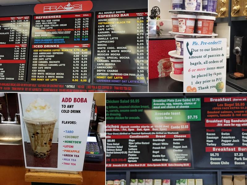 Rrags Caffé Menu