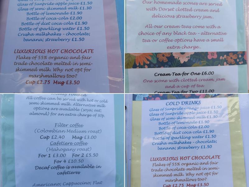 Amberley Tea Room Menu