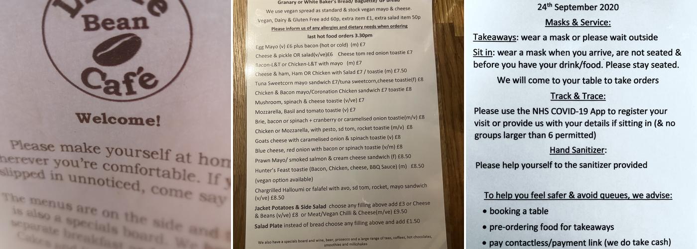 Little Bean Cafe Billingshurst Menu