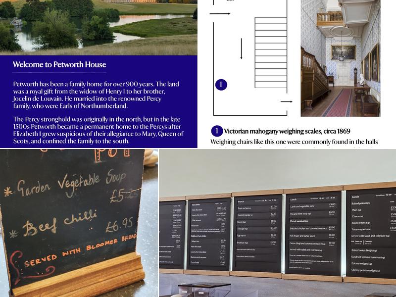 Petworth House Audit Room café Menu