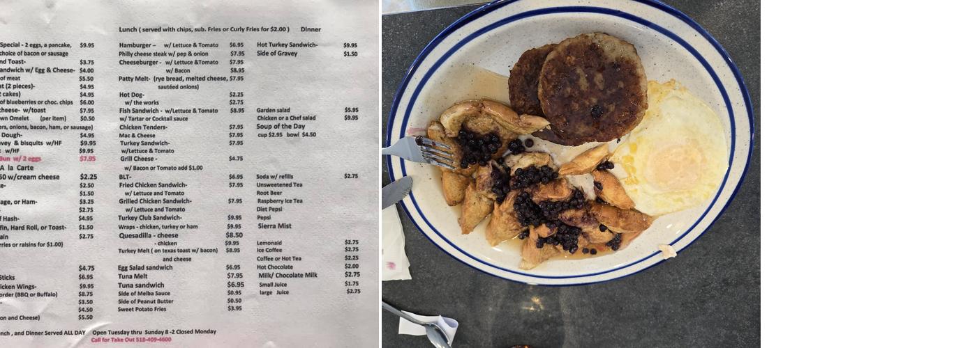 Cabin Cafe Menu
