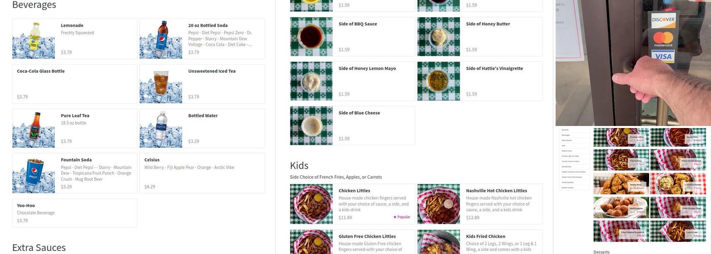 Hattie's Restaurants Wilton Menu