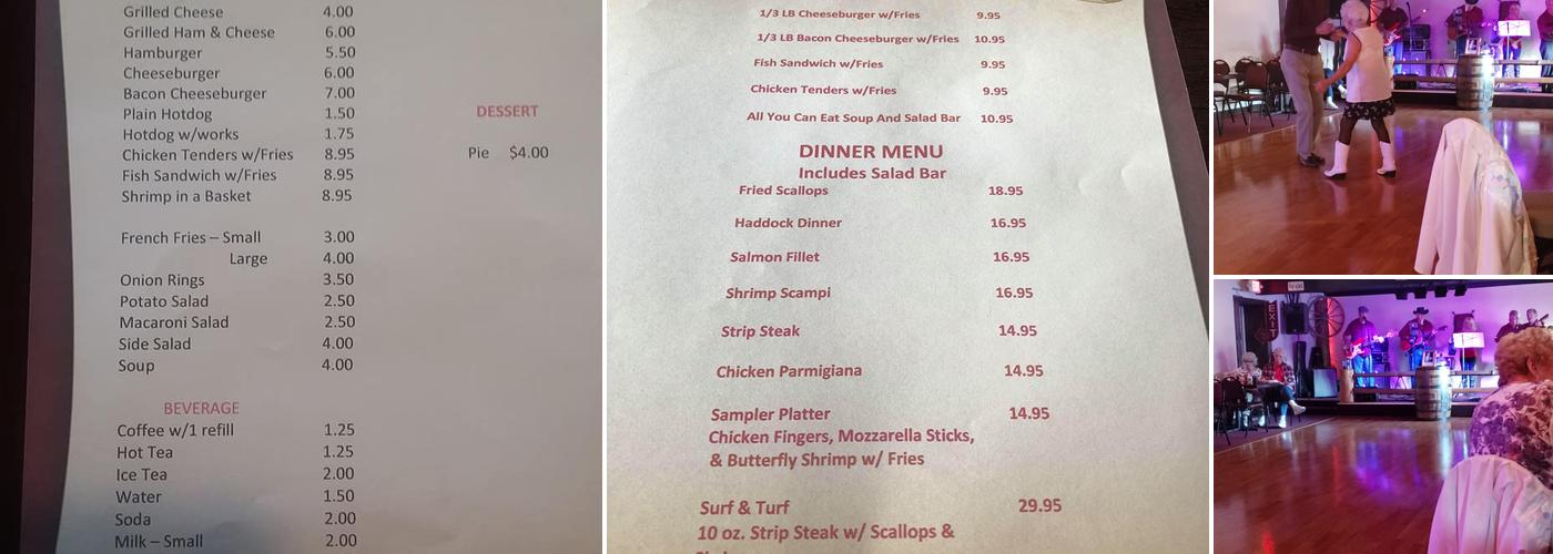 Venus Dinner Menu