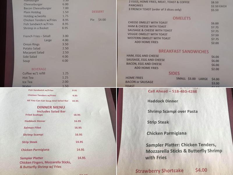 Venus Dinner Menu