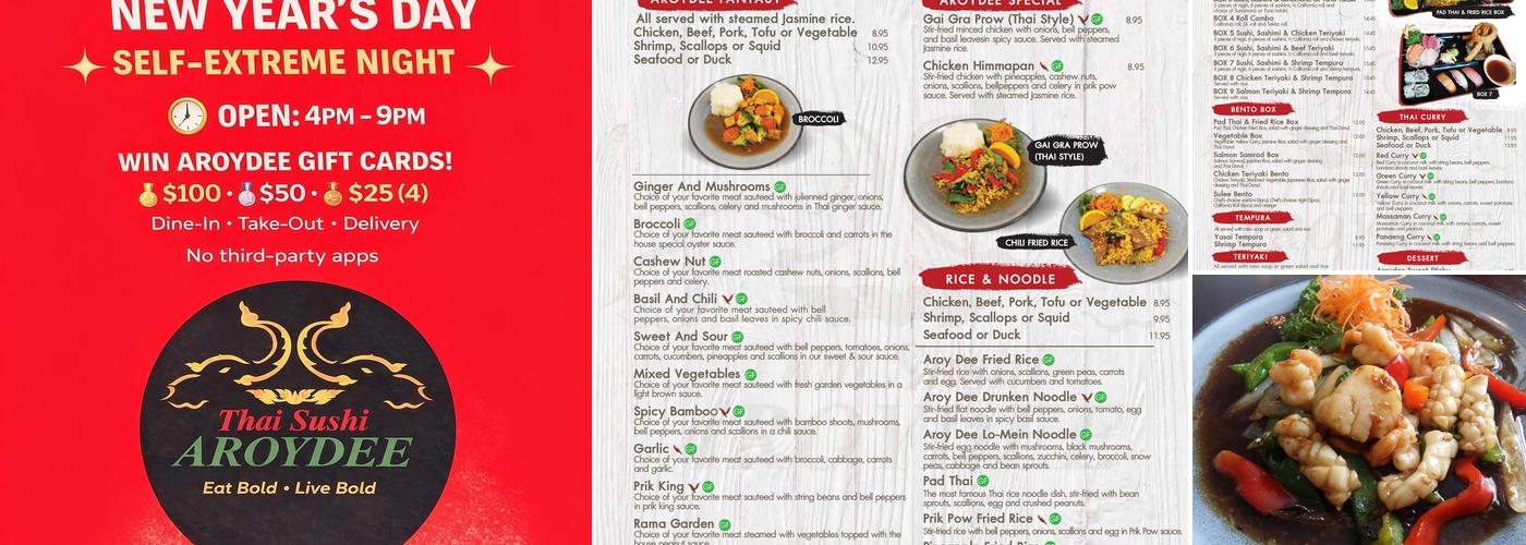 Aroy Dee Menu