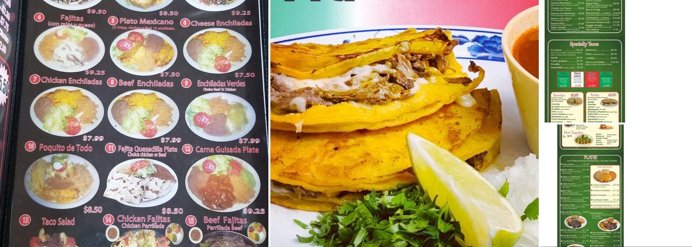 Taco-Tex Menu