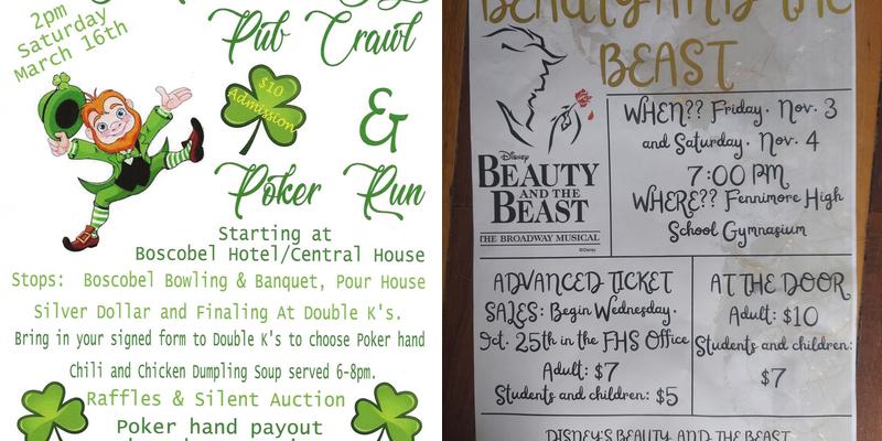 Boscobel Hotel and Central House Menu