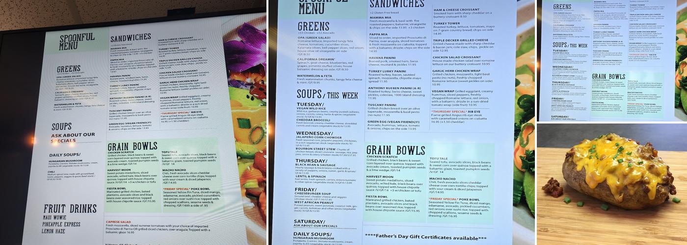 Spoonful Soups & Eats Menu