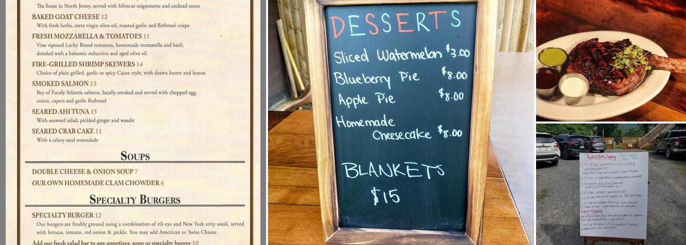 The Walpack Inn Menu