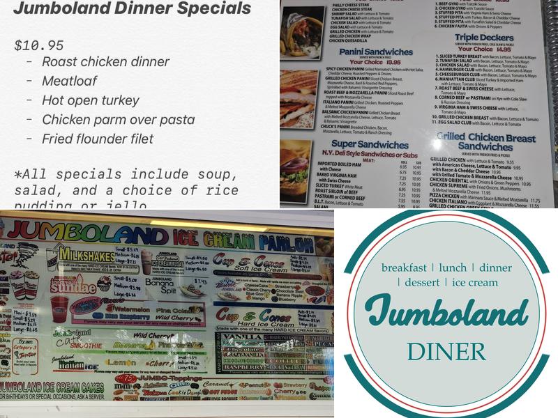 Jumboland Diner Menu