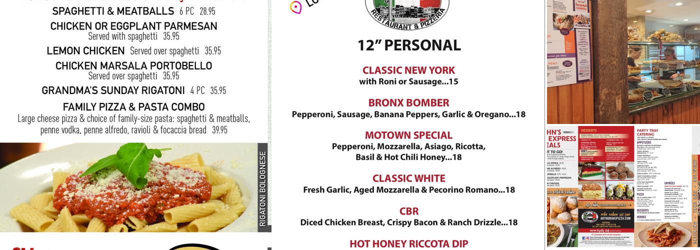 John's of Arthur Ave. Menu