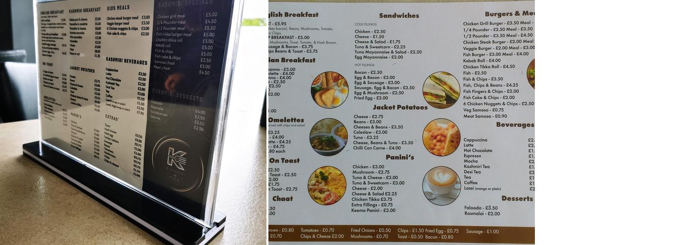 Salt Hill Café Menu
