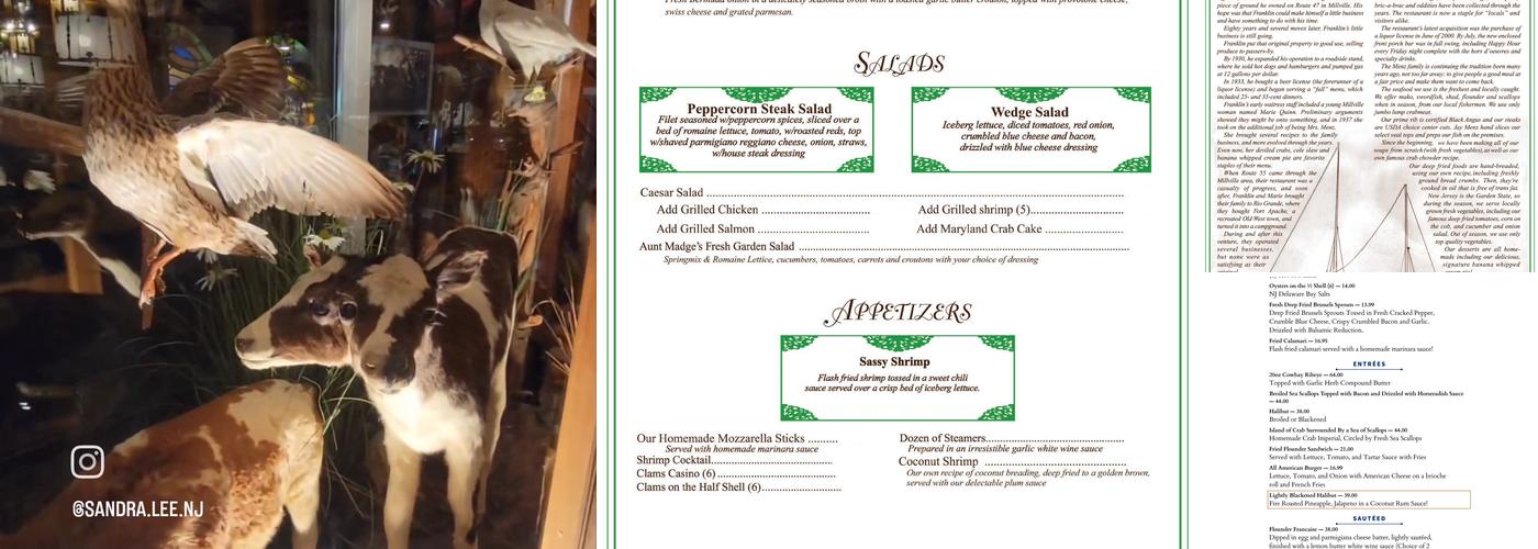 Menz Restaurant & Bar Menu