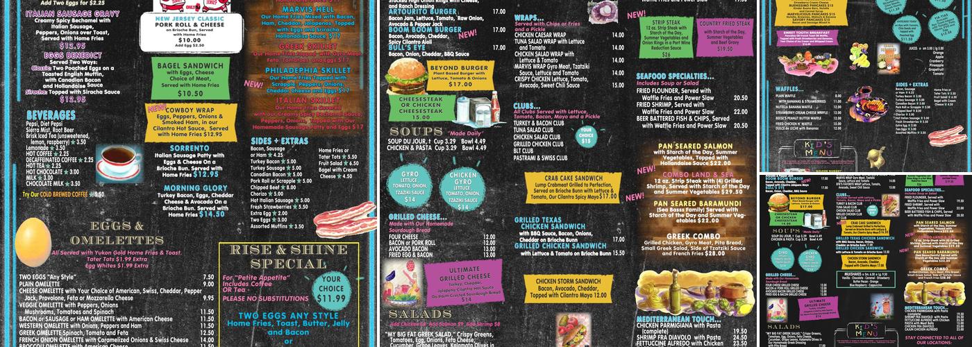 Marvis Diner Menu