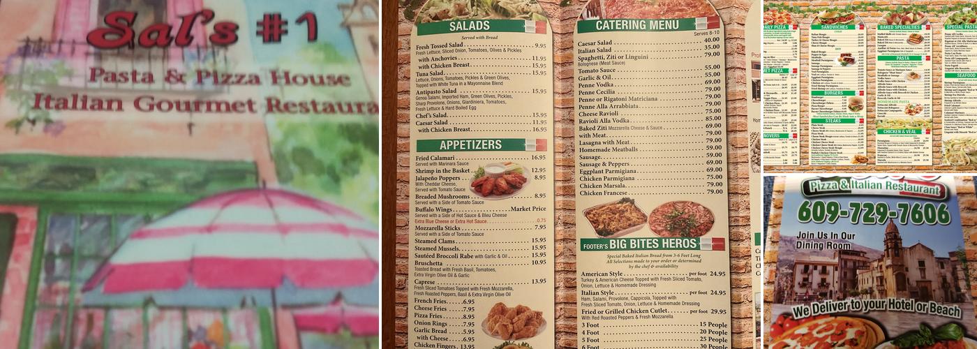 Sal's Pizza Menu