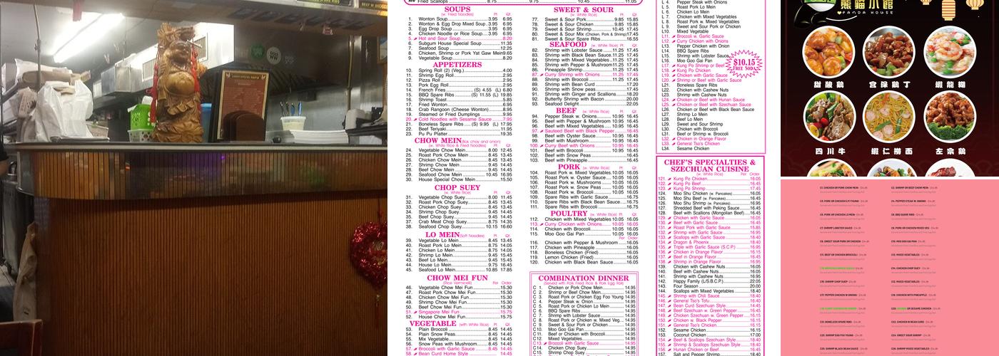 Panda House Menu