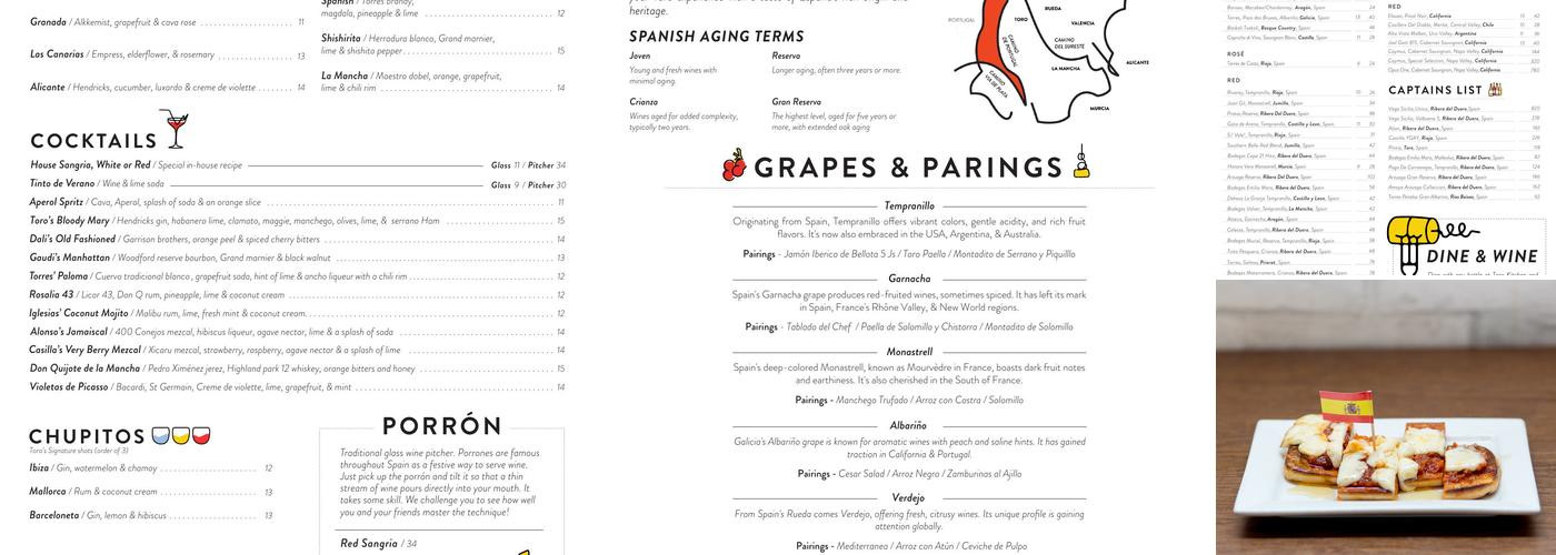Toro Kitchen + Bar Menu