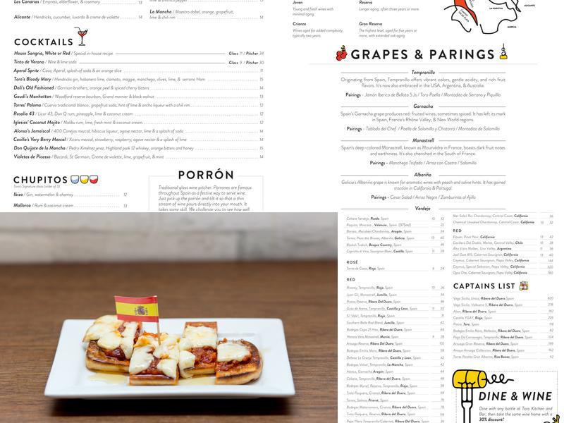 Toro Kitchen + Bar Menu